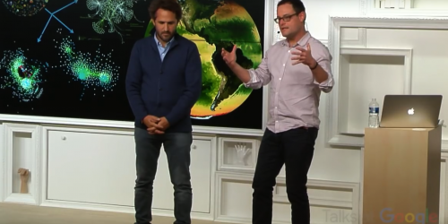 R. Troublé and C. de Vargas giving a talk at Google about Tara Oceans